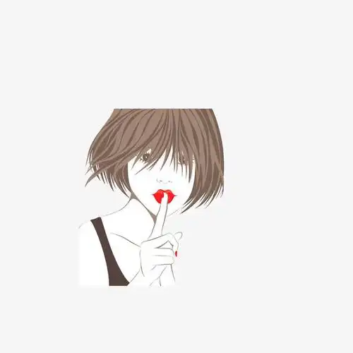 做嘘手势的女孩