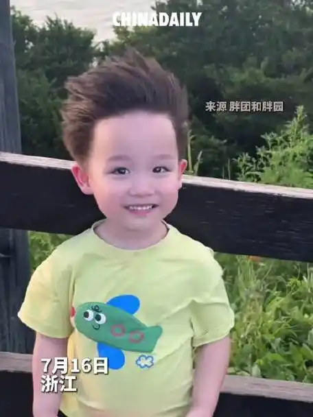 小男孩发型神似宫崎骏动画角色##小男孩头发被风吹起笑容好治愈