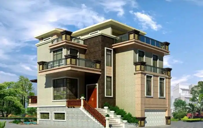 顶级三层半豪华别墅外观效果图片