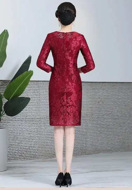 女儿结婚妈妈穿的礼服秋款小个子婚礼妈妈装高档礼服丈母娘高端婚宴喜