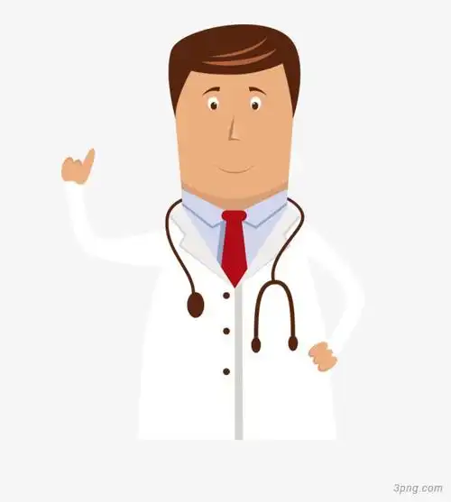 卡通手绘医生png素材透明免抠图片-装饰效果