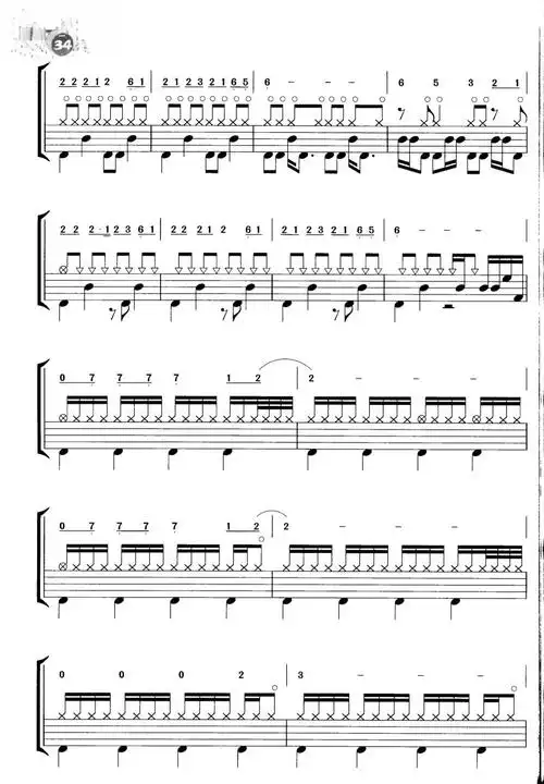 恼人的秋风(架子鼓谱)_架子鼓谱_乐队网-分享乐队总谱,吉他谱,简谱