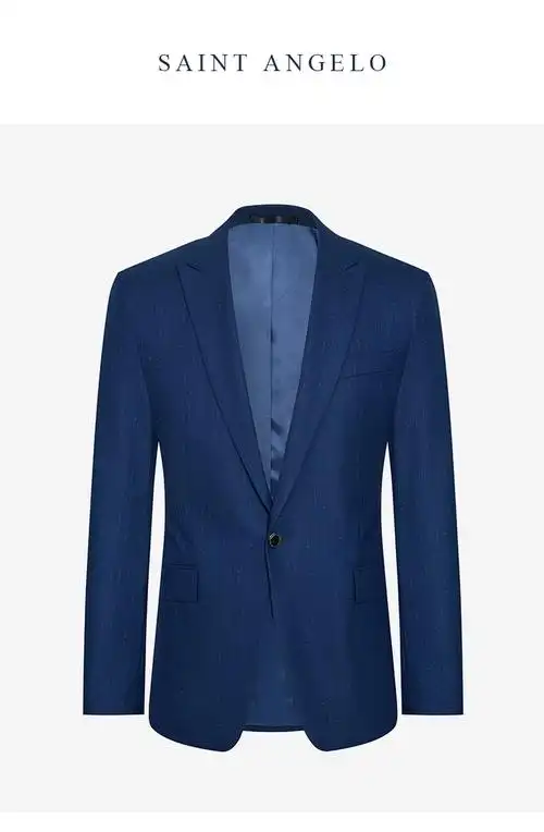 一粒扣藏蓝条纹男羊毛西装ebb201031 藏蓝条纹 50a(180/100)【图片