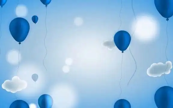 气球上升幼稚园学前班少儿表演六一儿童节歌舞晚会led视频背景素材