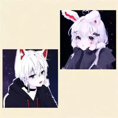 呆萌一对可爱情侣卡通头像好看的唯美情像