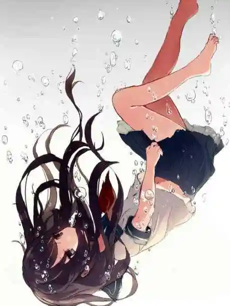 求几张动漫少女沉入深海的图片