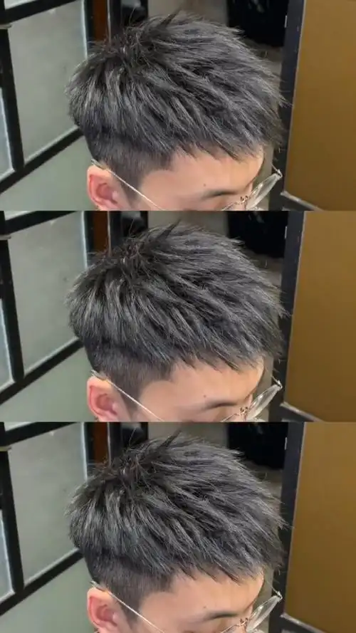 这款钢夹烫 打理方便 不挑脸型  清爽发型.