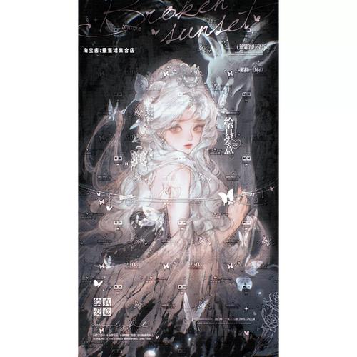 [10张 白桃乌龙直购tho]蝴蝶女生插画头像扭蛋原创圈 高清无水印