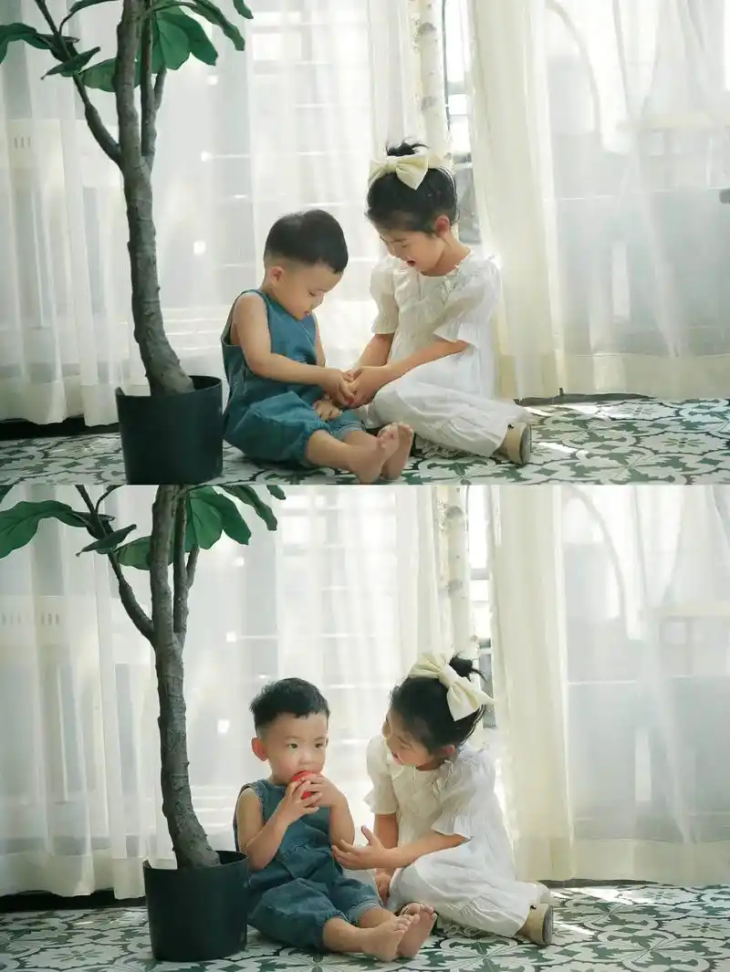 姐弟合影.#太原儿童摄影 #客片分享 #宝宝照 - 抖音