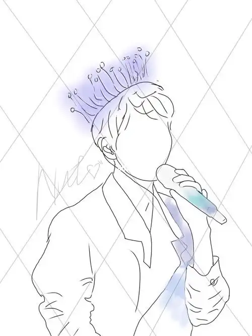 小凯图片太绝了,画的不太好#线稿  #王俊凯  #线稿上色  #无偿约稿