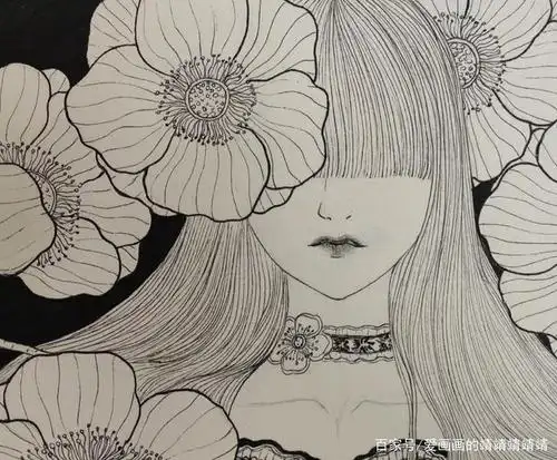 暗黑风格线描人物手绘过程分享