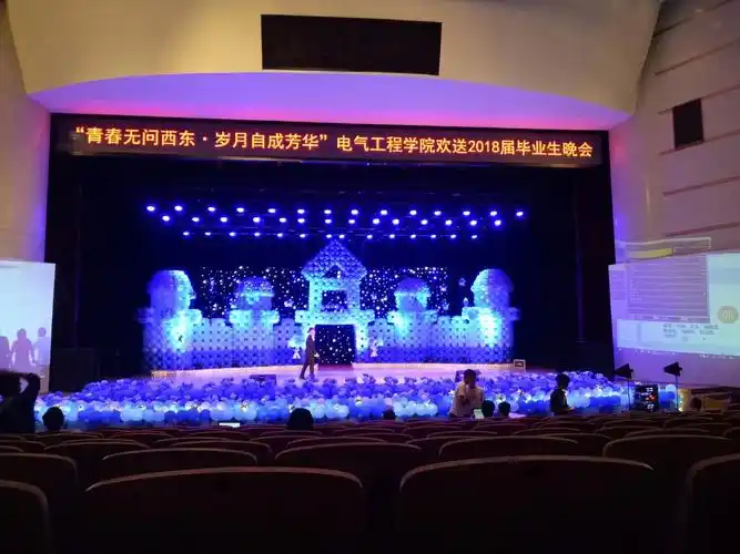 气球造型舞台装饰--2018年燕大电气工程学院毕业生晚会