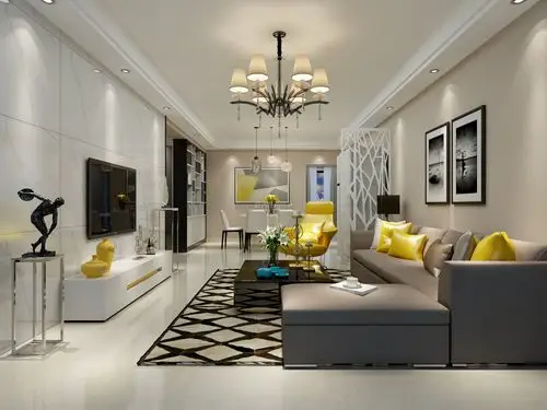 海口三铉慧府现代风格120平米装修效果图案例_海口品匠装饰装修设计