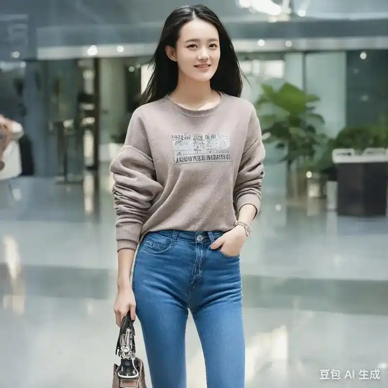 李沁女神穿的牛仔裤90,漂亮吧?#又美又飒 #我喜欢的女孩  - 抖音