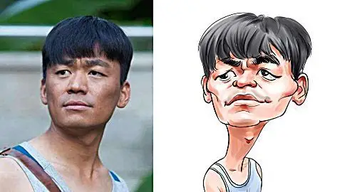 painter板绘王宝强夸张肖像漫画平涂画法,抓准人物特征画的生动形象竟