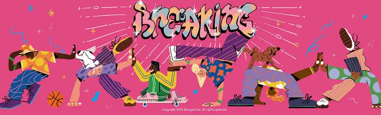 breaking---跨页插画