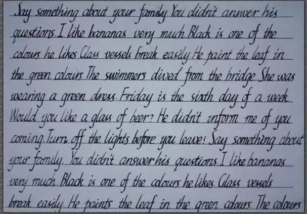 26个英文字母意大利斜体书写,考试高分必备二