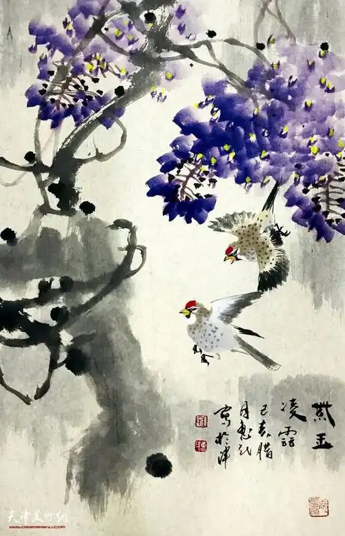 天津著名花鸟画家王惠民有情作品才能动人