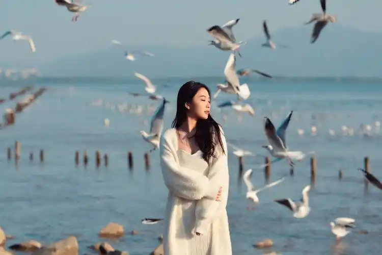 想和你一起看看大海_人像_poco摄影,小清新,唯美,五次方摄影