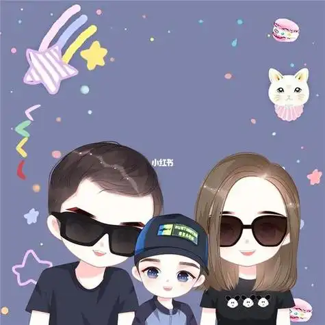 三口之家可爱头像