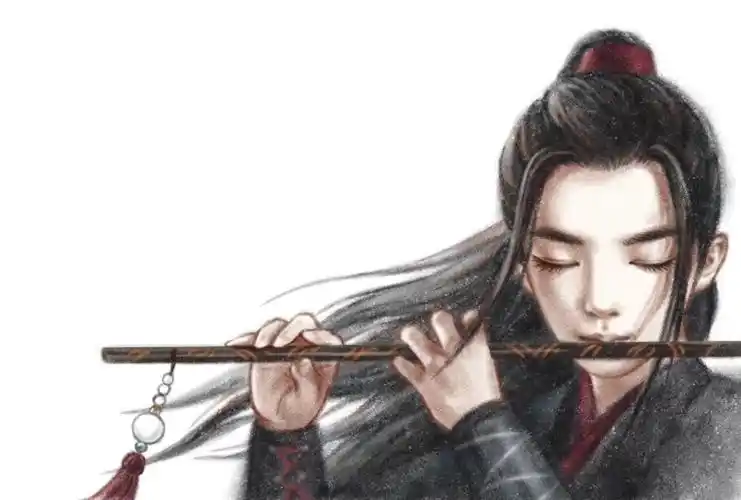 魏无羡吹笛_朝雨青青杨柳新__插画师作品_涂鸦王国gracg.com