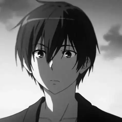 孤独男生图片动漫头像黑白