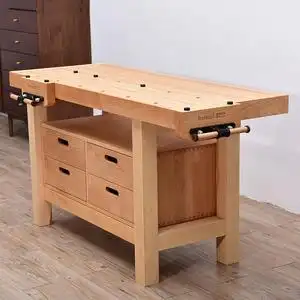 木工桌工作台多功能实木操作台榉木桌子木匠手工桌学校创客diy