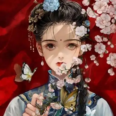 古风红色系女头你听是我的心在滴血啊