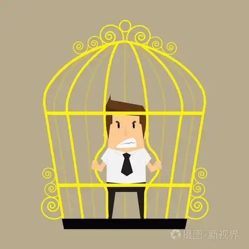 商人打破笼子里