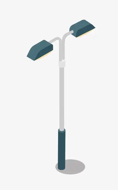 卡通手绘黑色的路灯