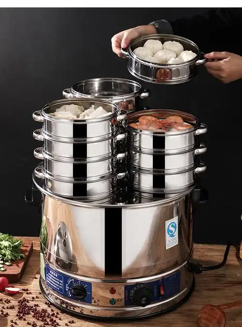 锅节能蒸包炉商用电加热蒸包子机大容量蒸笼早餐店小笼包蒸锅蒸汽锅