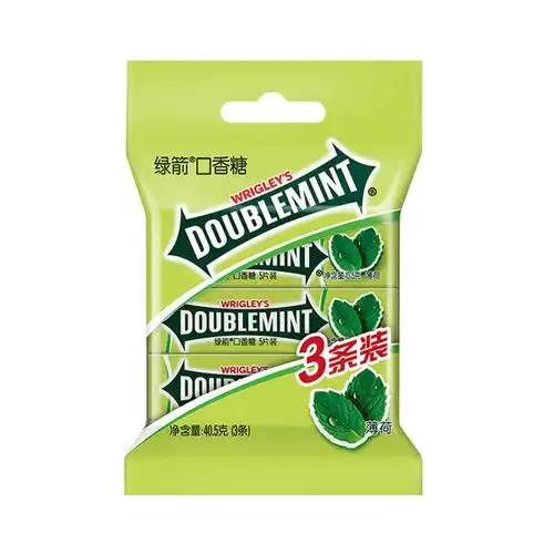 绿箭口香糖原味薄荷5片装x3405g袋装清新口气口香糖