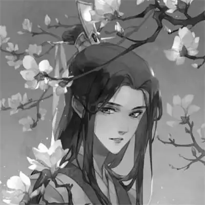 漫画古风男生头像黑白高清图片