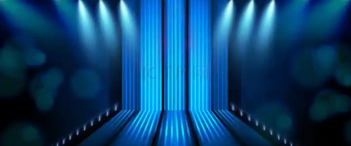 简约风舞台模特t台走秀光效选美背景