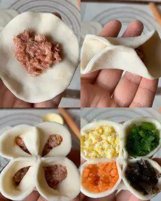 第6步(四喜蒸饺-这盘饺子露馅才好吃!的做法)