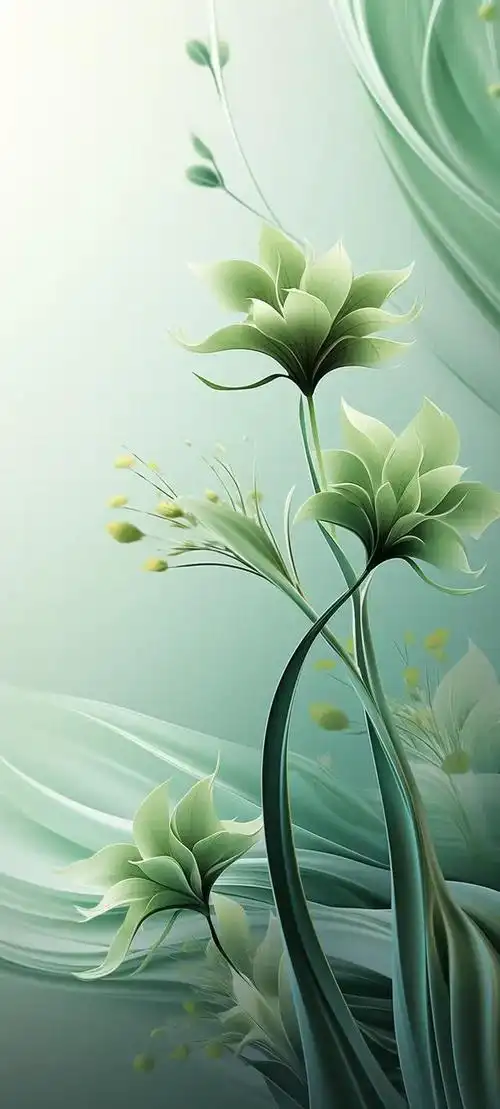 壁纸分享,简约有意境,生机之绿色和温暖之黄色