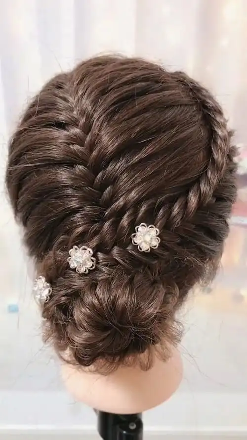 日常#盘发#编发#造型#热门#韩式