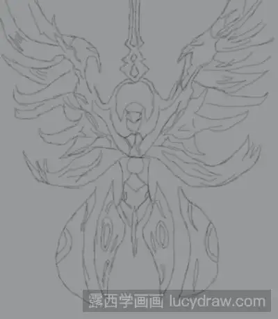 画赛尔战神联盟的谱尼简笔画