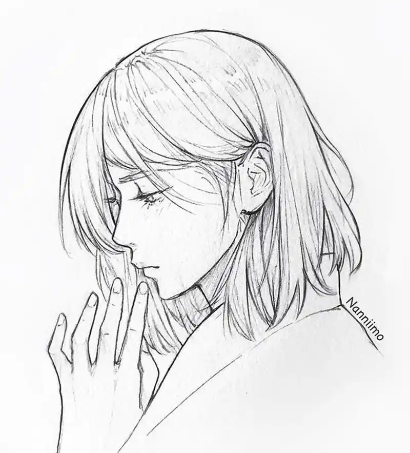 速写头像线稿素材 ins:nanniimo