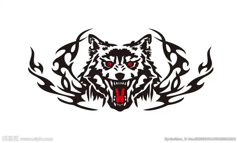 狼图腾标志图标贴纸矢量图设计图__其他图标_标志图标_设计图库_昵图