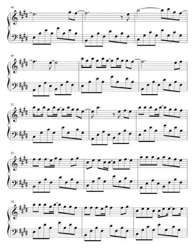 高清钢琴谱少年