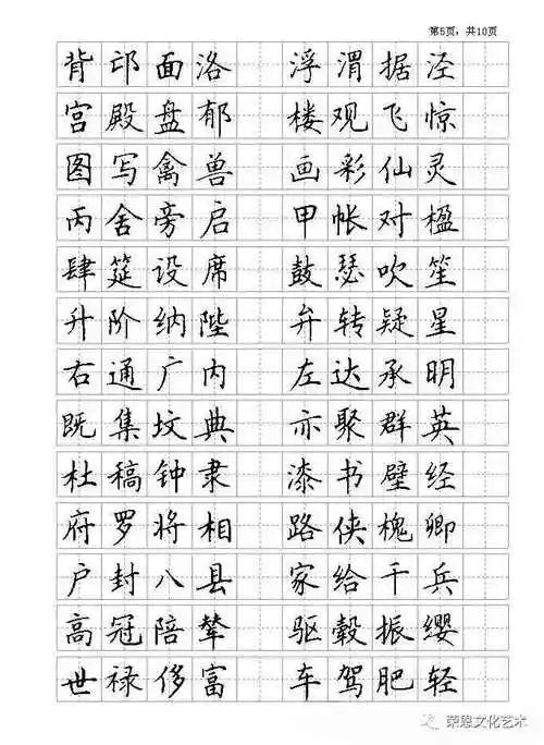 古文千字文钢笔硬笔书法楷书临摹字帖收藏分享