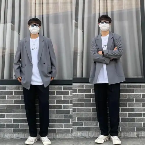 小个子男生休闲西装分享71灰色系西装穿搭