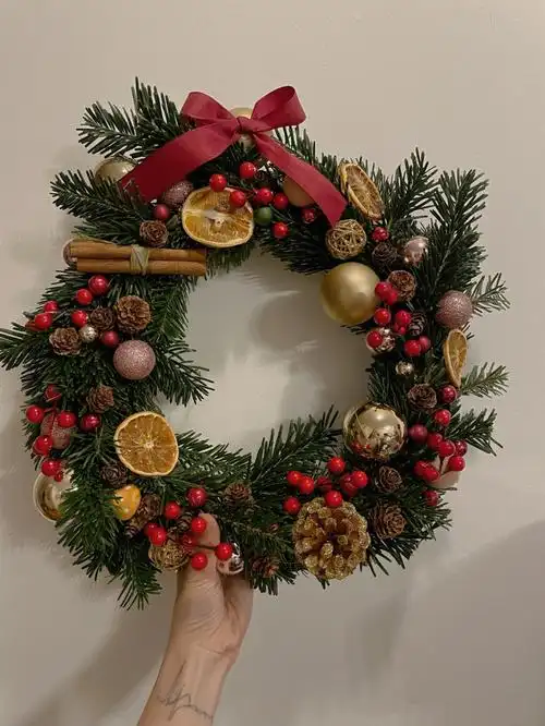 diy手工圣诞花环