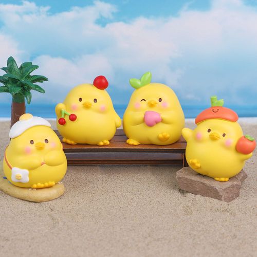 厂家批发q版卡通公仔萌鸡派对车载家居装饰摆件办公室桌面装饰品