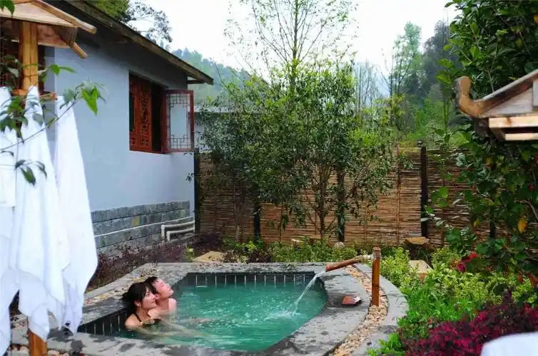 汤池温泉温泉私汤庄园标间(公众泡池无限次泡)