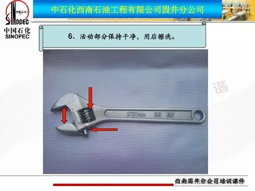 活动扳手的使用方法ppt