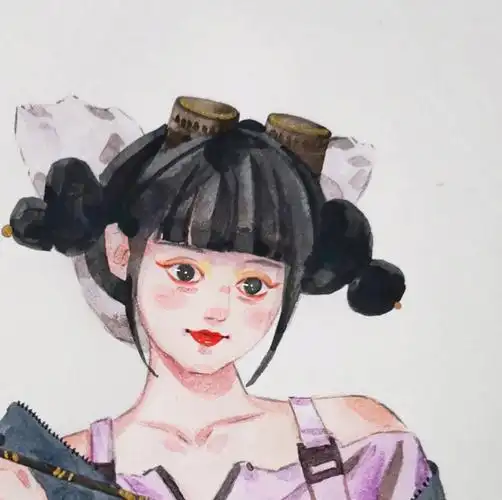 水彩人物关晓彤