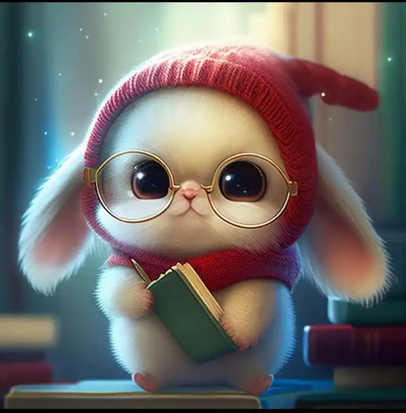 爱看书的可爱萌图