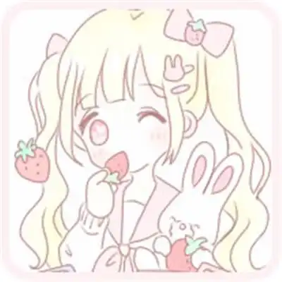 二次元头像女卡通少女心粉